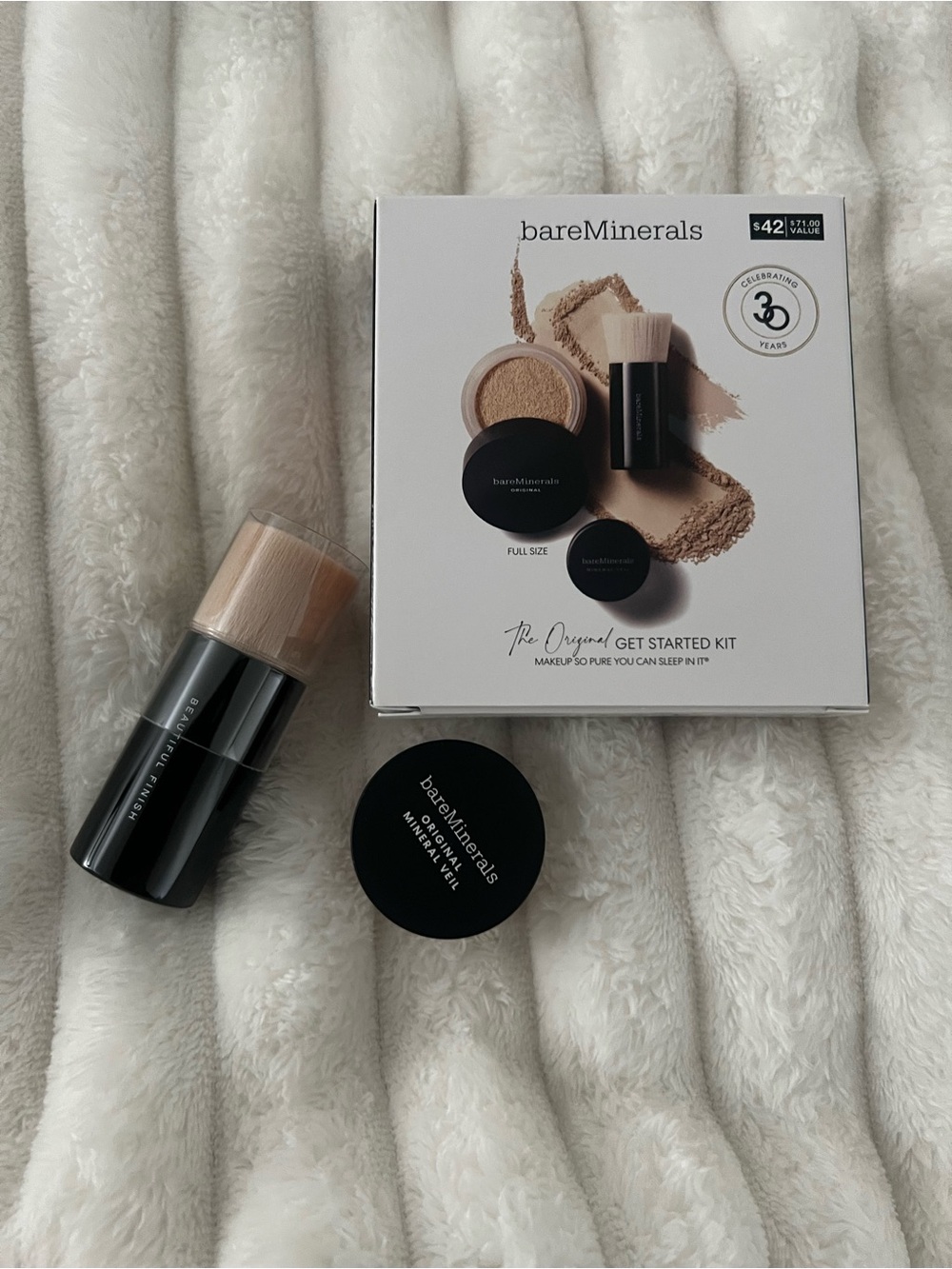 bareMinerals Beautiful Finish Foundation Brush & Mineral Veil ONLY